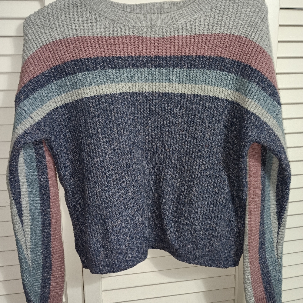Hippie Rose striped Sweater. 99s style